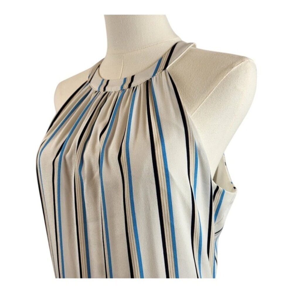 Adelyn Rae Layne Medium Multicolor Striped Halter Dress RTR Handkerchief Hemline - Picture 8 of 16